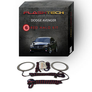 Dodge-Avenger-2008, 2009, 2010-LED-Halo-Fog Lights-RGB-Bluetooth RF Remote-DO-AV0810-V3FBTRF