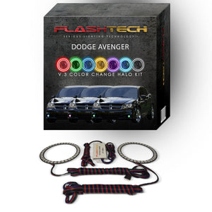 Dodge-Avenger-2008, 2009, 2010-LED-Halo-Fog Lights-RGB-No Remote-DO-AV0810-V3F