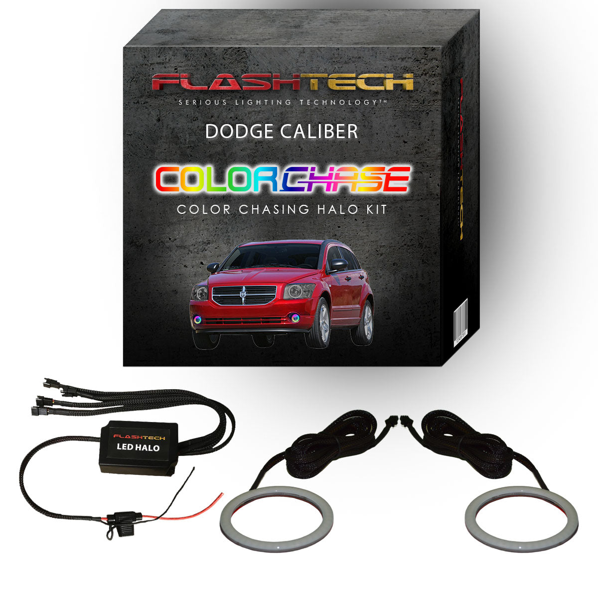 Dodge Caliber ColorChase LED Halo Fog Light Kit 2007-2012