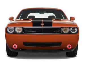 Dodge-Challenger-2008, 2009, 2010, 2011, 2012, 2013, 2014-LED-Halo-Fog Lights-RGB Multi Color-No Remote-DO-CL0814-V3F-WPE