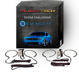 Dodge-Challenger-2015, 2016, 2017-LED-Halo-Headlights-RGB-Bluetooth RF Remote-DO-CLP1517-V3HBTRF