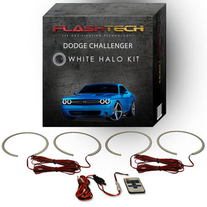 Dodge Challenger Projector White LED Halo Headlight Kit 2015-2017