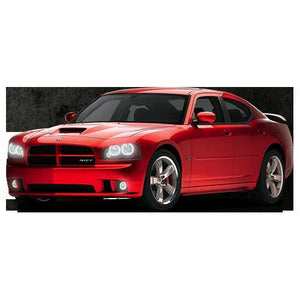 Dodge-Charger-2005, 2006, 2007, 2008, 2009, 2010-LED-Halo-Headlights and Fog Lights-ColorChase-No Remote-DO-CR0510-CCHF