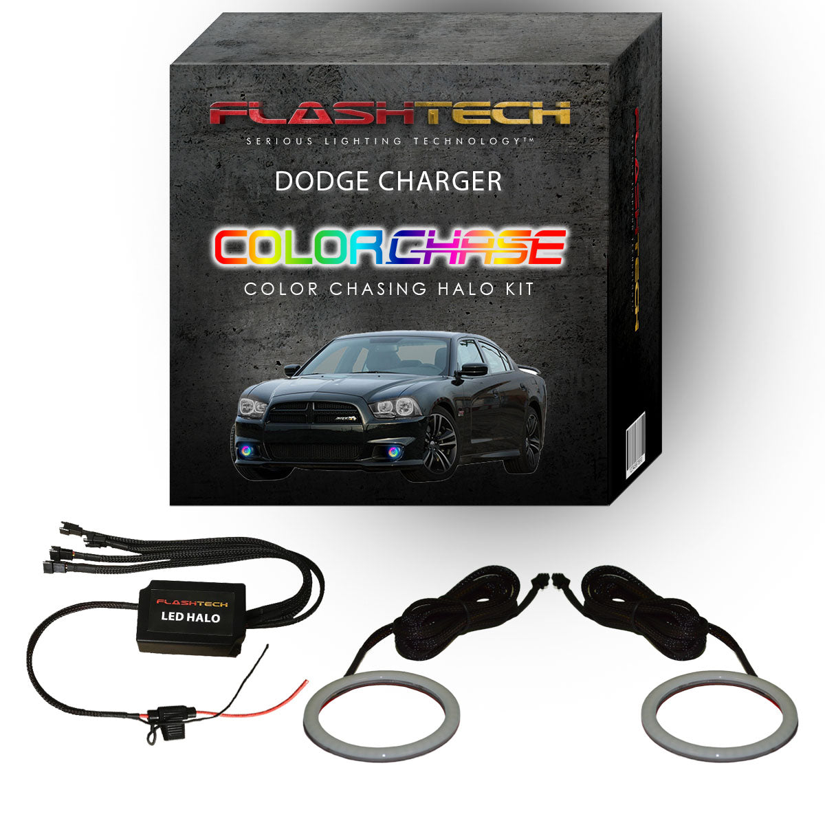 Dodge Charger ColorChase LED Halo Fog Light Kit 2011-2014