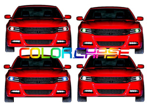 Dodge-Charger-2015, 2016, 2017, 2018, 2019-LED-Halo-Headlights-ColorChase-No Remote-DO-CR2015-CCH