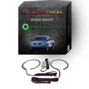 Dodge-Dakota-2008, 2009, 2010, 2011-LED-Halo-Headlights-RGB-Bluetooth RF Remote-DO-DK0811-V3HBTRF