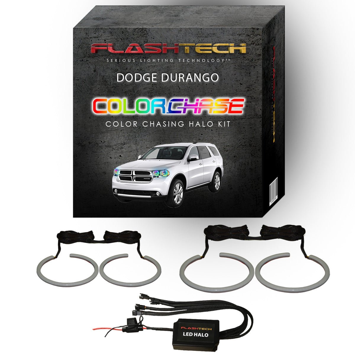 Dodge Durango ColorChase LED Halo Headlight Kit 2011-2013