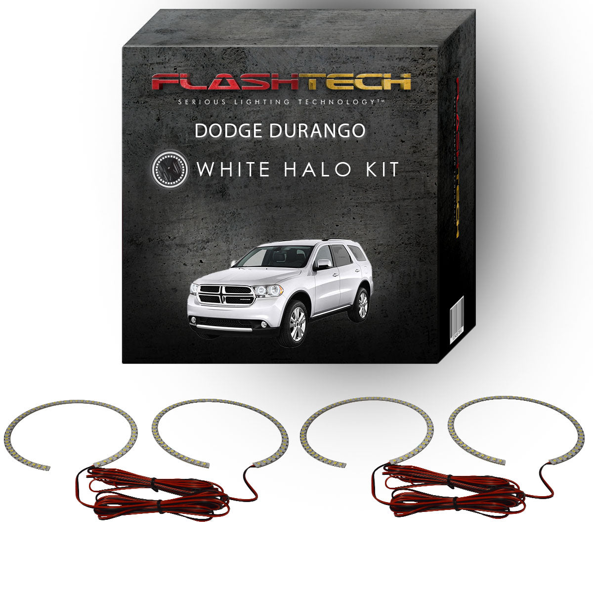Dodge-Durango-2011, 2012, 2013-LED-Halo-Headlights-White-RF Remote White-DO-DU1113-WHRF
