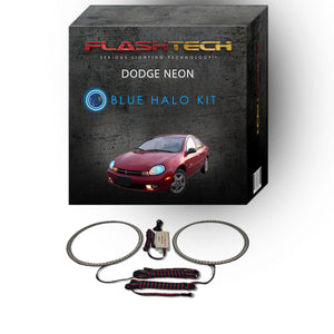 Dodge-Neon-2000, 2001, 2002-LED-Halo-Headlights-RGB-Bluetooth RF Remote-DO-NE0002-V3HBTRF