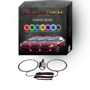 Dodge-Neon-2000, 2001, 2002-LED-Halo-Headlights-RGB-No Remote-DO-NE0002-V3H