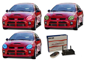Dodge-Neon-2003, 2004, 2005-LED-Halo-Headlights-RGB-WiFi Remote-DO-NE0305-V3HWI