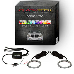 Dodge Nitro ColorChase LED Halo Fog Light Kit 2007-2012