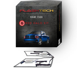 Ram-1500-2009, 2010, 2011, 2012, 2013, 2014-LED-Halo-Headlights-RGB-Bluetooth RF Remote-DO-RM0914-V3HBTRF