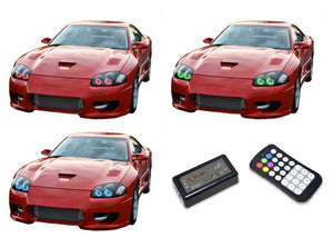 Dodge-Stealth-1994, 1995, 1996, 1997, 1998-LED-Halo-Headlights-RGB-Colorfuse RF Remote-DO-SH9498-V3HCFRF