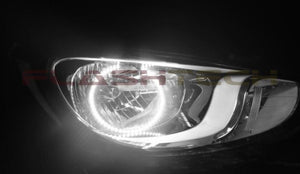 Hyundai-Accent-2012, 2013, 2014-LED-Halo-Headlights-White-RF Remote White-HY-AC1214-WHRF