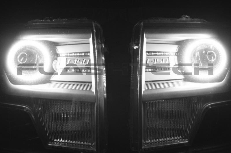 Ford-F-150-2013, 2014-LED-Halo-Headlights and Fog Lights-White-RF Remote White-FO-F11314P-WHFRF