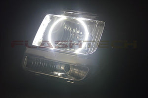 Dodge-Nitro-2007, 2008, 2009, 2010, 2011, 2012-LED-Halo-Headlights and Fog Lights-White-RF Remote White-DO-NI0712-WHFRF