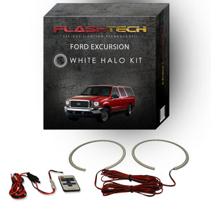 Ford-Excursion-2000, 2001, 2002, 2003, 2004-LED-Halo-Headlights-White-RF Remote White-FO-EC0004-WHRF