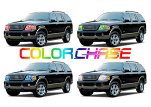Ford-Explorer-2002, 2003, 2004, 2005-LED-Halo-Headlights-ColorChase-No Remote-FO-EX0205-CCH