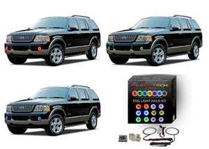 Ford-Explorer-2002, 2003, 2004, 2005-LED-Halo-Fog Lights-RGB-IR Remote-FO-EX0205-V3FIR
