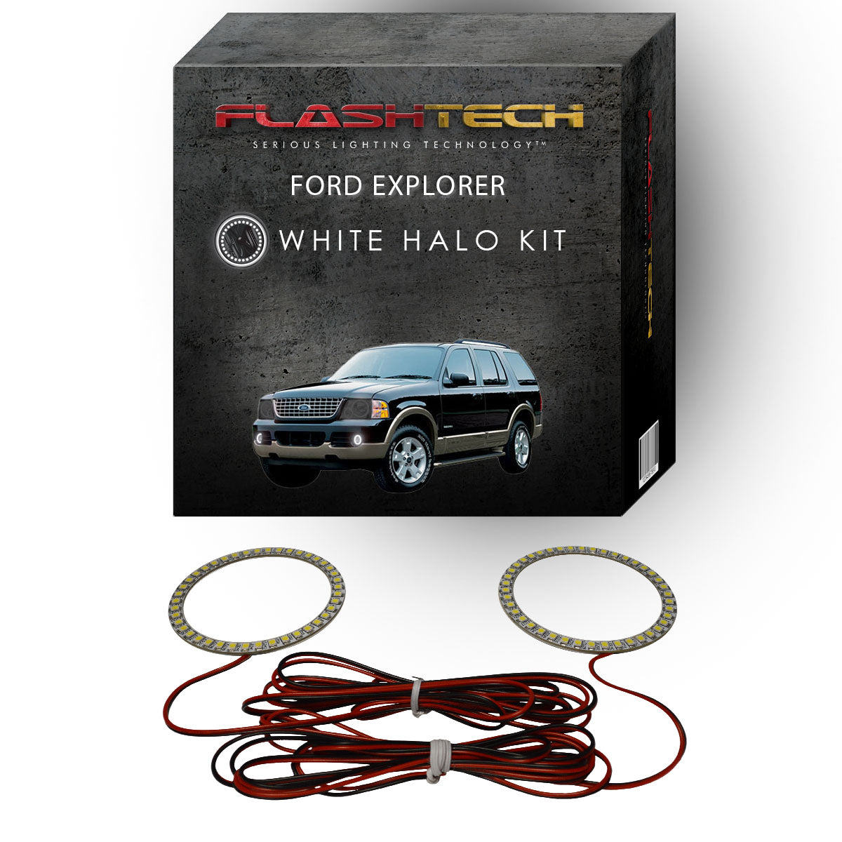 Ford-Explorer-2002, 2003, 2004, 2005-LED-Halo-Fog Lights-White-RF Remote White-FO-EX0205-WFRF