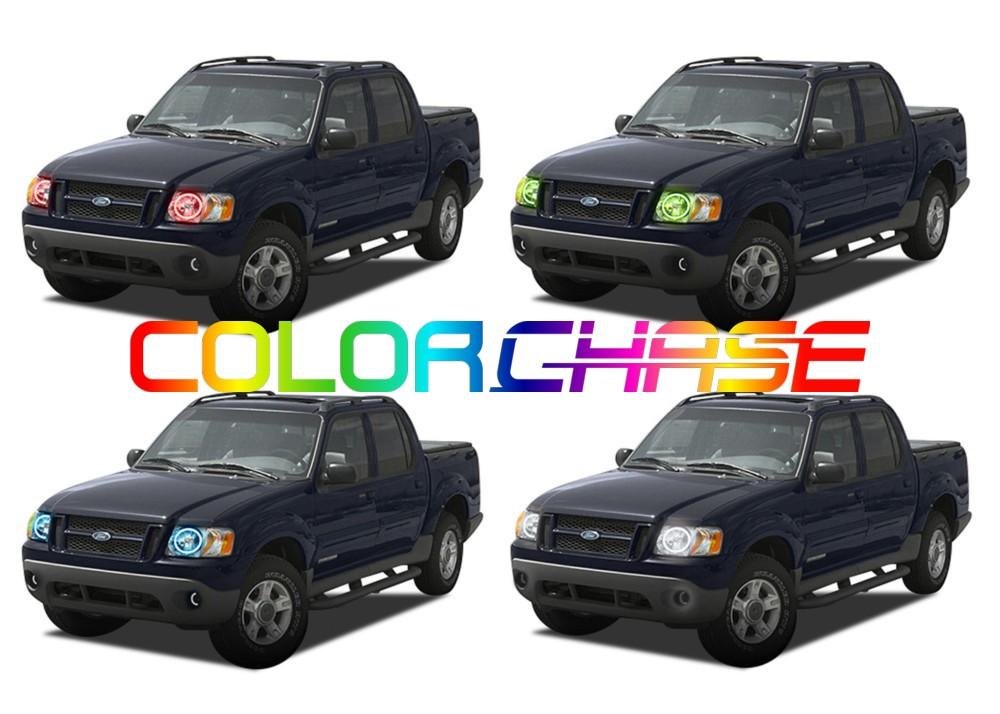 Ford-Explorer-2006, 2007, 2008, 2009, 2010-LED-Halo-Headlights-ColorChase-No Remote-FO-EXST0610-CCH