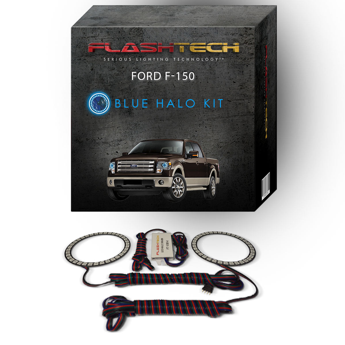 Ford-F-150-2013, 2014-LED-Halo-Headlights-RGB-No Remote-FO-F11314P-V3H