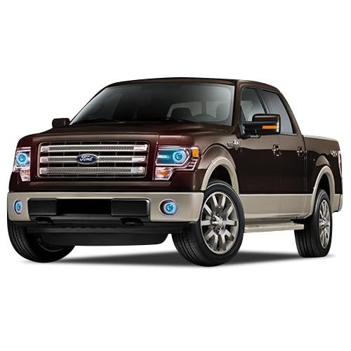 Ford-F-150-2013, 2014-LED-Halo-Headlights and Fog Lights-ColorChase-No Remote-FO-F11314P-CCHF