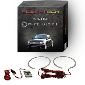 Ford-F-150-1997, 1998, 1999, 2000, 2001, 2002, 2003-LED-Halo-Headlights-White-RF Remote White-FO-F19703-WHRF