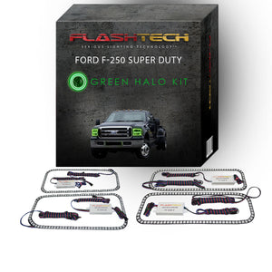 Ford-F-250 Super Duty-2005, 2006, 2007-LED-Halo-Headlights-RGB-Bluetooth RF Remote-FO-F20507-V3HBTRF