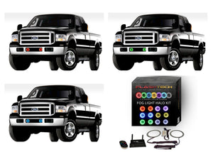 Ford-F-250 Super Duty-2005, 2006, 2007-LED-Halo-Fog Lights-RGB-WiFi Remote-FO-F20507-V3FWI