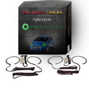 Ford-Fiesta-2011, 2012, 2013-LED-Halo-Headlights-RGB-Bluetooth RF Remote-FO-FI1113-V3HBTRF