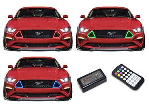 Ford-Mustang-2018-LED-Halo-Headlights-RGB-Colorfuse RF Remote-FO-MUGT-CFG-18-V3HCFRF-WPE