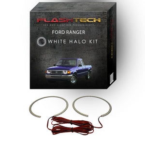 Ford-Ranger-1993, 1994, 1995, 1996, 1997-LED-Halo-Headlights-White-RF Remote White-FO-RA9397-WHRF