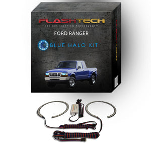 Ford-Ranger-1998, 1999, 2000-LED-Halo-Headlights-RGB-Bluetooth RF Remote-FO-RA9800-V3HBTRF