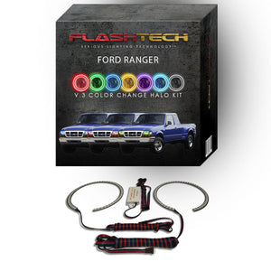 Ford-Ranger-1998, 1999, 2000-LED-Halo-Headlights-RGB-No Remote-FO-RA9800-V3H