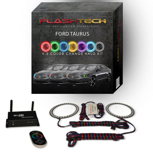 Ford-Taurus-2013, 2014, 2015, 2016-LED-Halo-Headlights-RGB-IR Remote-FO-TA1316-V3HIR