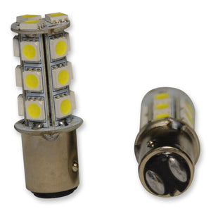 LED Exterior SMD Bulbs - 18 LED - White & Amber - 1157 - Switchback