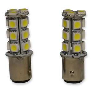 LED Exterior SMD Bulbs - 18 LED - White & Amber - 1157 - Switchback