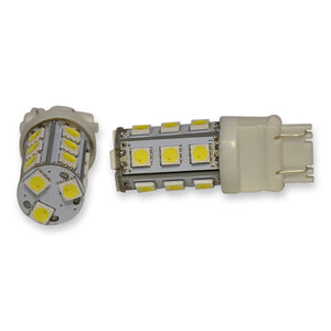 LED Exterior SMD Bulbs - 18 LED - White & Amber - 3157 - Switchback
