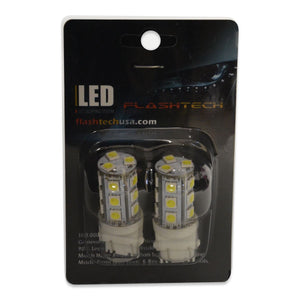 LED Exterior SMD Bulbs - 18 LED - White & Amber - 3157 - Switchback