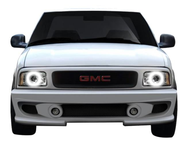 GMC-Sonoma-1994, 1995, 1996, 1997-LED-Halo-Headlights-ColorChase-No Remote-GMC-SO9497-CCH