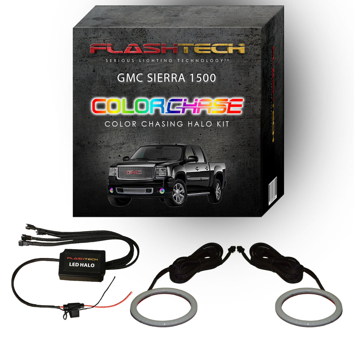 GMC Sierra ColorChase LED Halo Fog Light Kit 2007-2013