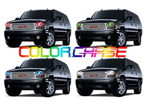 GMC-Yukon-2001, 2002, 2003, 2004, 2005, 2006-LED-Halo-Headlights-ColorChase-No Remote-GMC-YU0106-CCH