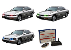 Honda-Accord-1994, 1995, 1996, 1997-LED-Halo-Headlights-RGB-WiFi Remote-HO-AC9497-V3HWI