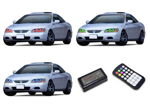 Honda-Accord-1998, 1999, 2000, 2001, 2002-LED-Halo-Headlights-RGB-Colorfuse RF Remote-HO-AC9802-V3HCFRF