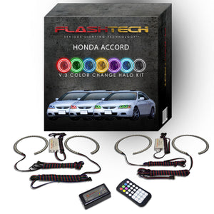 Honda-Accord-1998, 1999, 2000, 2001, 2002-LED-Halo-Headlights-RGB-RF Remote-HO-AC9802-V3HRF