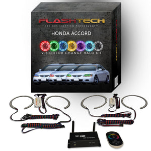 Honda-Accord-1998, 1999, 2000, 2001, 2002-LED-Halo-Headlights-RGB-IR Remote-HO-AC9802-V3HIR
