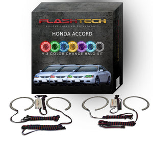 Honda-Accord-1998, 1999, 2000, 2001, 2002-LED-Halo-Headlights-RGB-No Remote-HO-AC9802-V3H