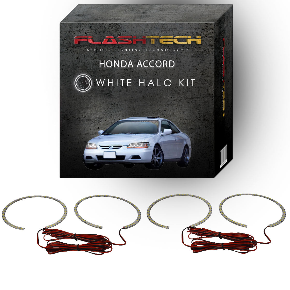Honda-Accord-1998, 1999, 2000, 2001, 2002-LED-Halo-Headlights-White-RF Remote White-HO-AC9802-WHRF